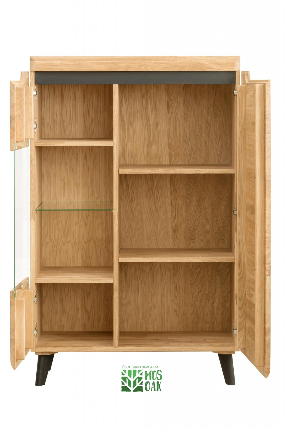 Буфет из массива дуба с черными вставками Альтена