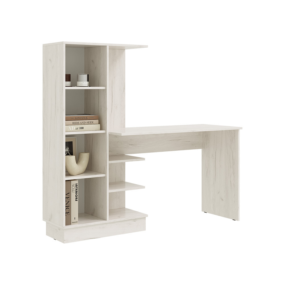 Компьютерный стол Юниор-4, Шарли Pink, Дуб Крафт Белый