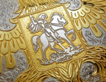 Сувенирная тарелка "Герб РФ" Большая