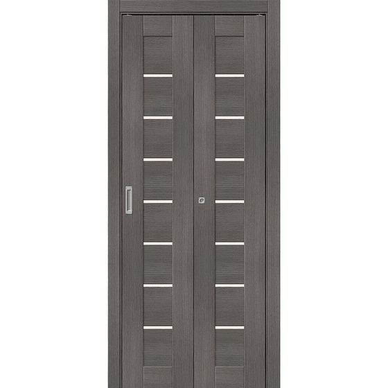 Купить Складная дверь книжка Bravo-22 Grey Melinga остеклённая