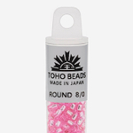 Японский бисер TOHO Round 8/0 (№38), с внутренним серебрением, прозрачный