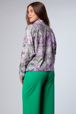 Блузка женская 4041ЛП, Принт #176Пра094041ЛП