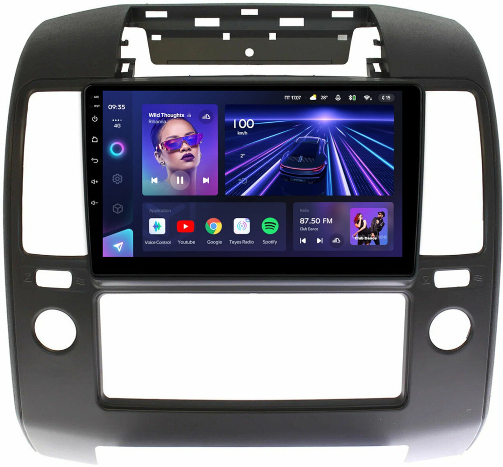 Магнитола для Nissan Navara D40 2004-2014 (кондиционер) - Teyes CC3L монитор 9" IPS на Android 10, 8-ядер, CarPlay, 4G SIM-слот
