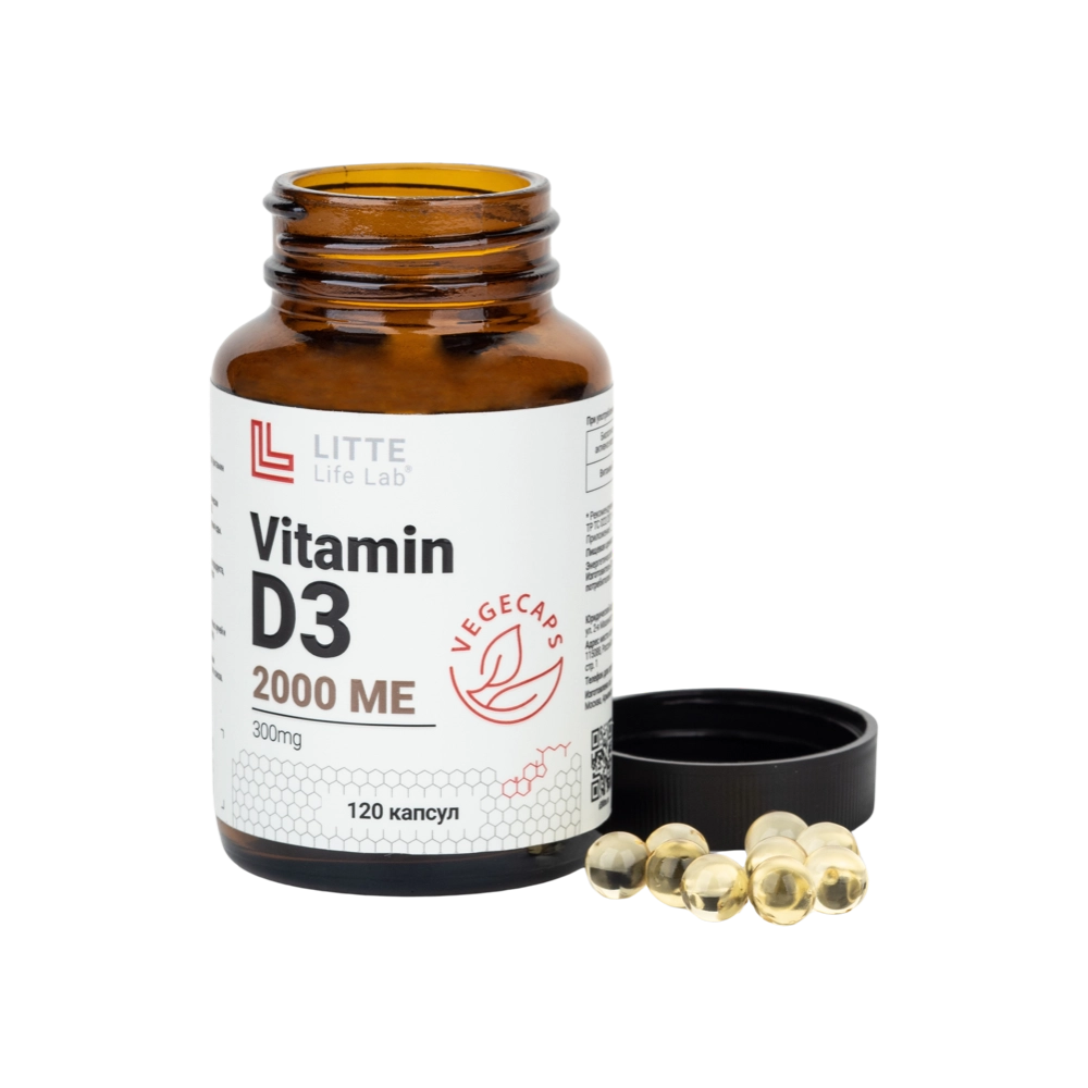 Витамин D3 2000 МЕ Litte Life Lab, 120 капсул