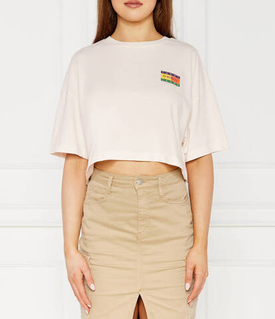 Футболка летняя flag Tommy Jeans - экрю(DW0DW18141)