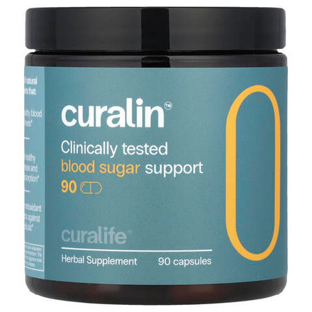 CuraLife, CuraLin улучшенная поддержка уровня глюкозы, 90 капсул