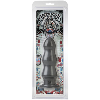 Анальная пробка B-7 Tango Gun Metal - 17,8 см. (Цвет: серый)