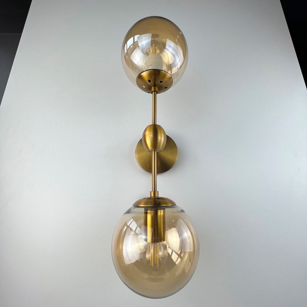 Бра Modo Sconce 2 Globes Gold By Imperiumloft