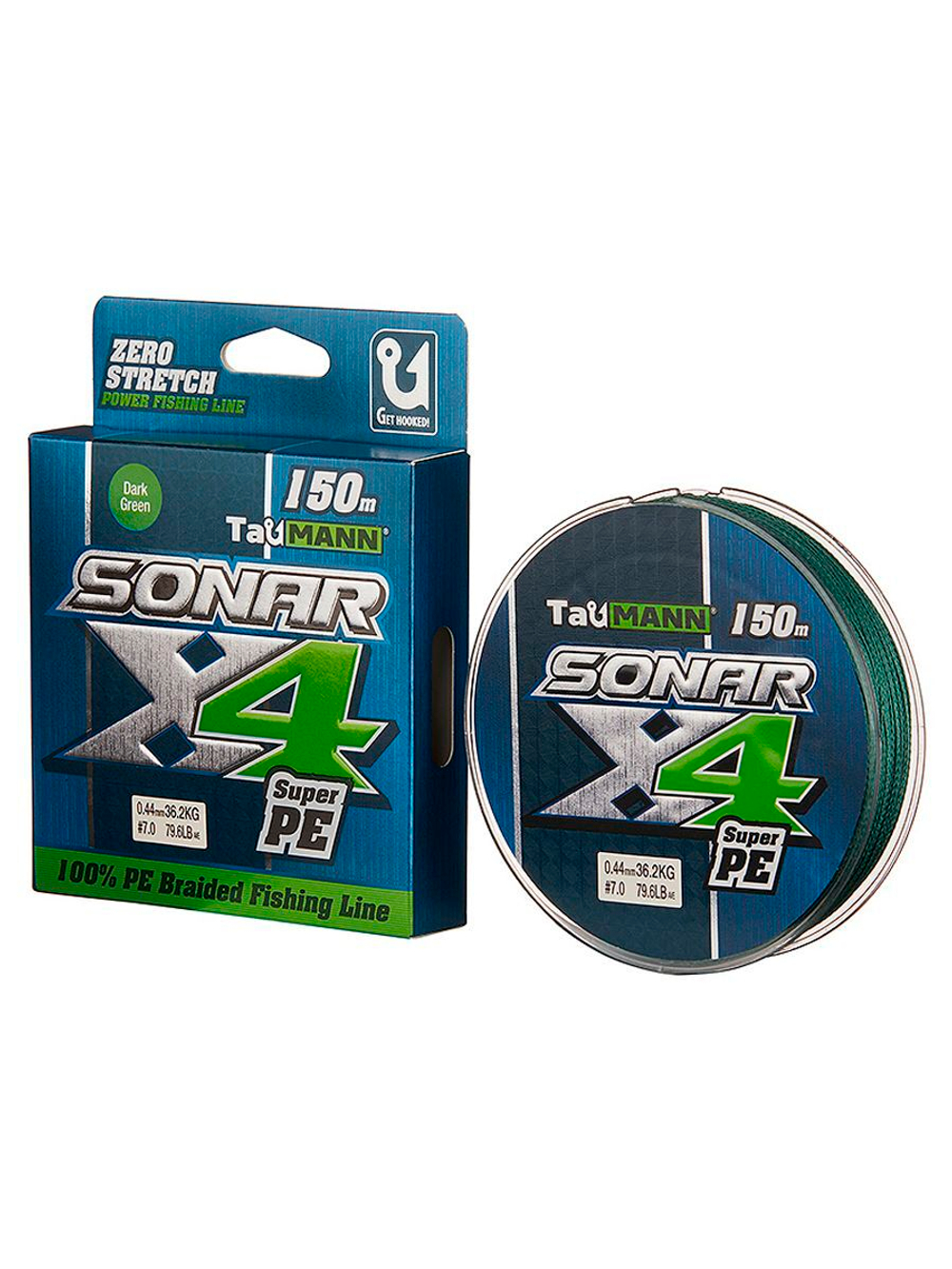 Плетеный шнур для рыбалки TauMANN Sonar PE X4 150m #1.2 (0.18mm) Yellow