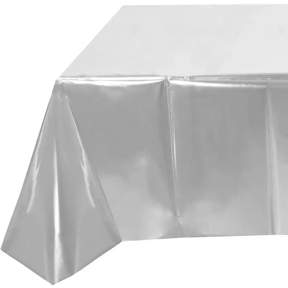 Скатерть фольгированная «Metallica» 137*183см цвет серебро, пвх