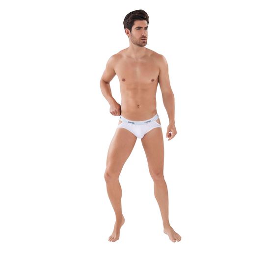 Мужские трусы джоки белые Clever Moda VENTURE JOCKSTRAP 087901