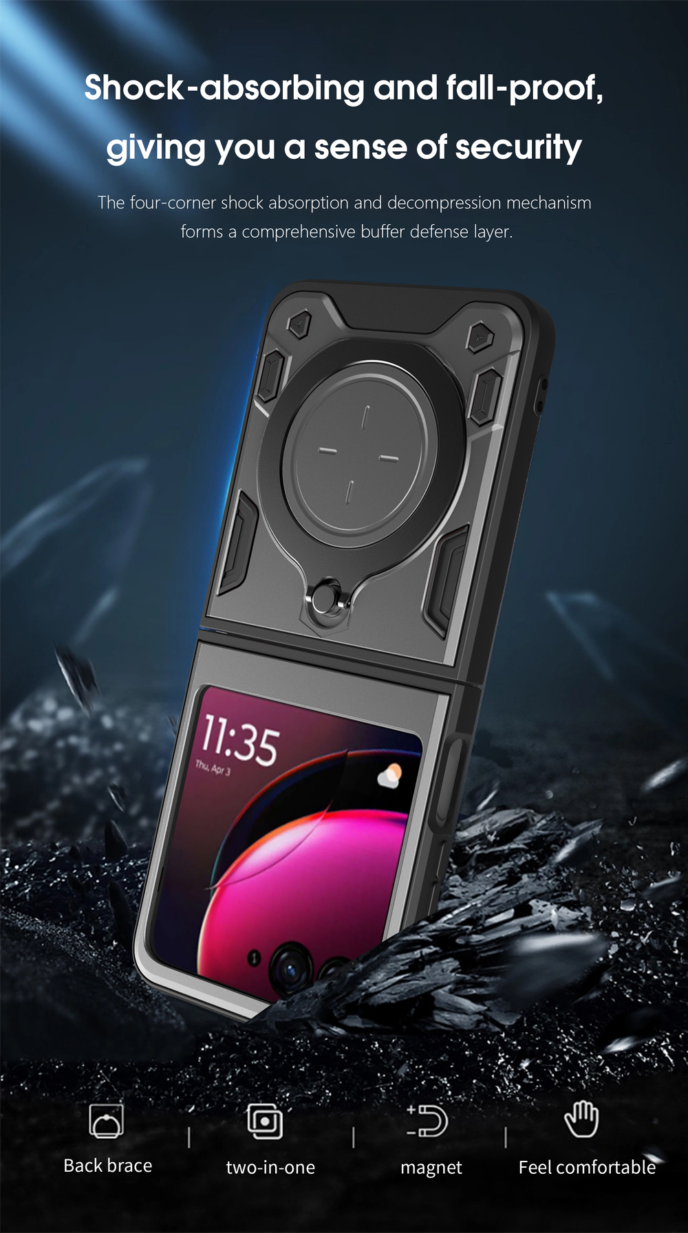 Чехол с кольцом Big Ring Case Moto Razr 50