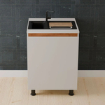 Кухня Валенсия 340 см со столешницей (12 модулей) / белый ЛДСП, массив дуба