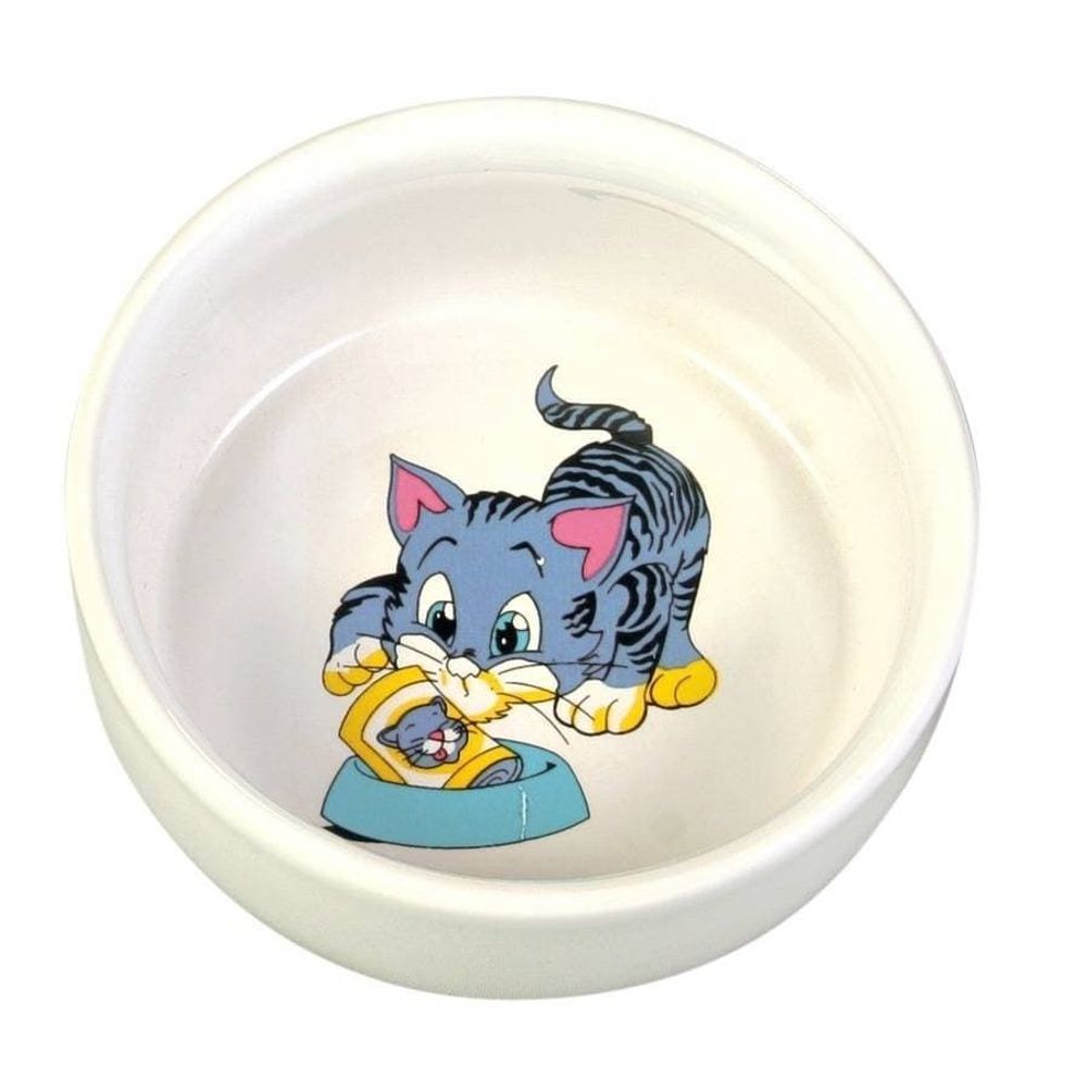 Миска (Trixie) керамич.с рисунком кошки d=11см  300мл