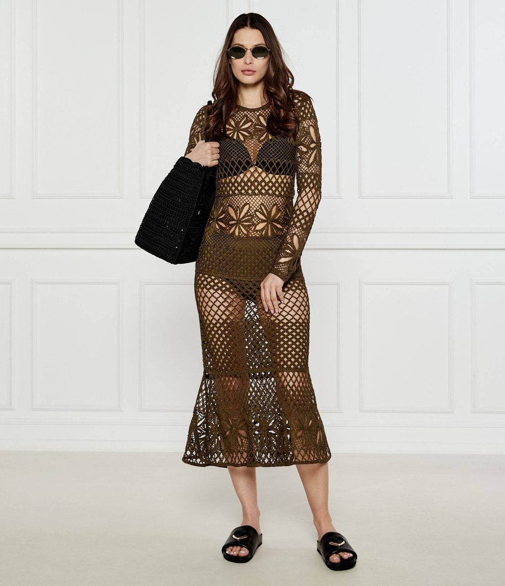 Платье + подкладка Pinko - оливковый(104731 A2FF)