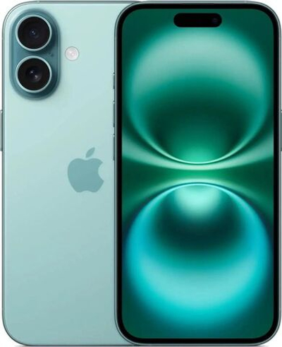 6.1" Смартфон Apple iPhone 16 256Gb,  A3287,  NFC,  OLED,  60Гц,  бирюзовый