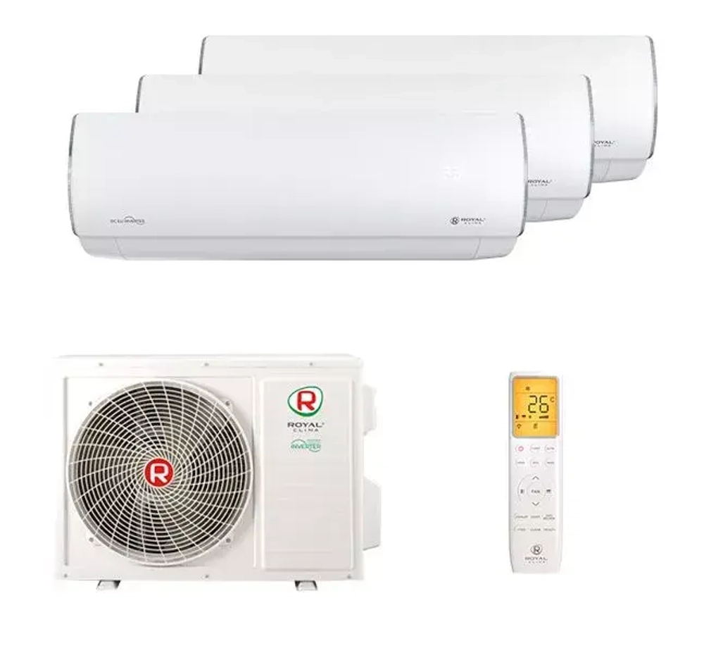 Мульти сплит система Royal Clima на 3 комнаты (20+20+20 кв.м) серия PERFETTO