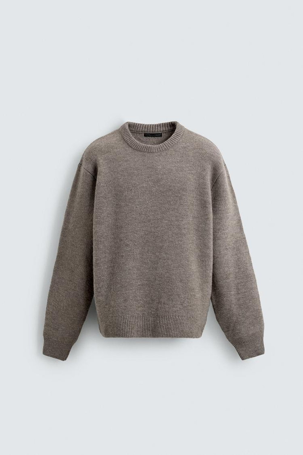 ZARA ДЖЕМПЕР СВОБОДНОГО КРОЯ, СЕРОВАТО-КОРИЧНЕВЫЙ