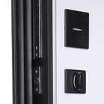 Стальная дверь "Silver" с зеркалом. Заказная модель.