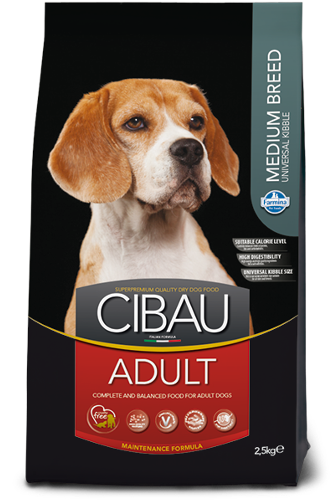 Farmina Cibau 2.5кг Adult Medium Breed Сухой корм для собак средних пород Курица