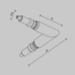 Коннектор L-образный для штанговой системы Maytoni AXITY CA006EC-B