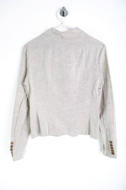 Жакет льняной, маркировка S, визуально на 44 размер