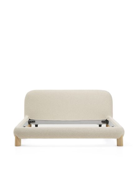 Кровать Odina из ткани букле цвета экрю 160 x 200 см