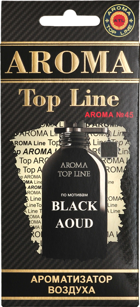 Ароматизатор для автомобиля AROMA TOP LINE №45 BLACK AOUD картон