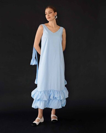 Платье облако в голубом