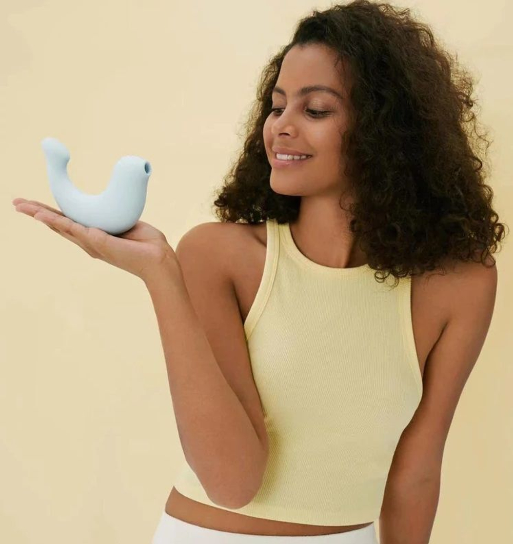 Голубой вибростимулятор G-spa для G-точки и клитора (Цвет: голубой)