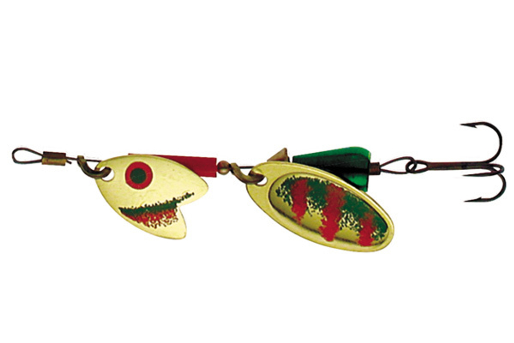 Блесна вращающаяся Mepps TANDEM TROUT, 0, Gold/Green/Orange (блистер)