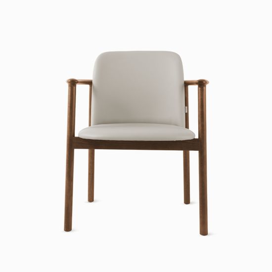 Стул Leon деревянный, бежевая ткань