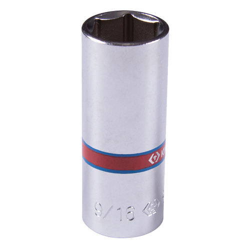 KING TONY (223518S) Головка торцевая глубокая шестигранная 1/4", дюймовая 9/16"