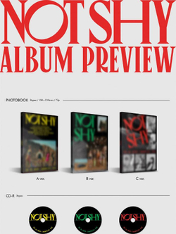 Альбом ITZY - Not Shy 3rd Mini Album 3 Version SET