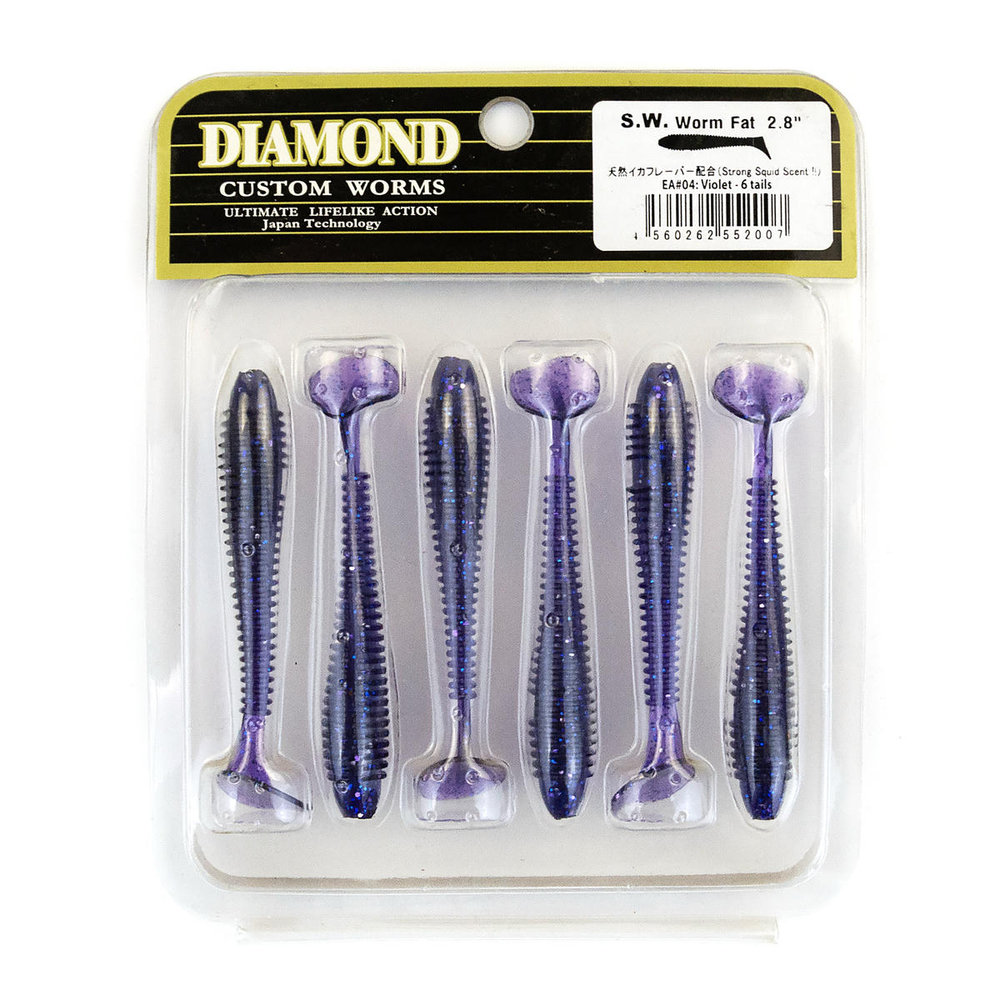 Силиконовая приманка S.W. Worm Fat 2.8" (6шт/уп)