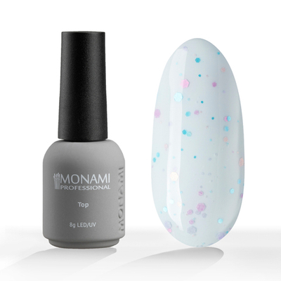 Monami Top Super Shine Mix Panther - Топ с разноцветными шестигранниками, 8мл