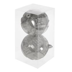 GAEM Набор из 2шт Украшение новогоднее Шар "Карнавальный дуэт", D 10 см, L20 W10 H10 см