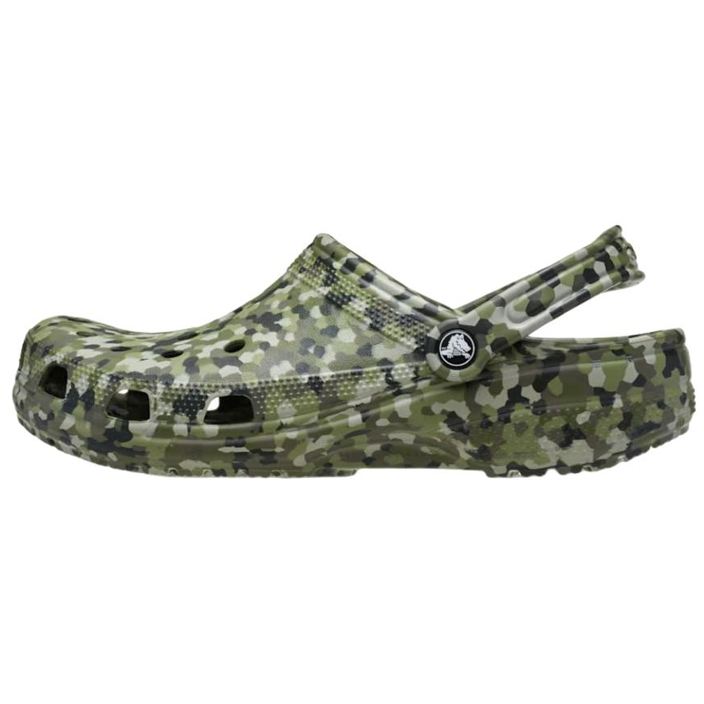 Crocs Confetti Croslite Resin Clogs Unisex Green Camouflage
