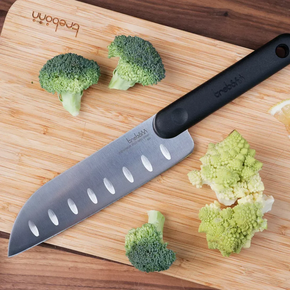 Нож кухонный Сантоку 18см Trebonn Chopping boards and Knives черный