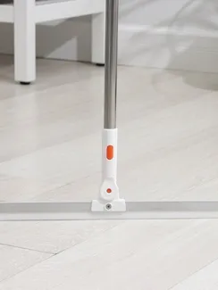 Водосгон для пола Доляна, силиконовый поворотный сгон 37 см, черенок из нержавеющей стали 74-124 см