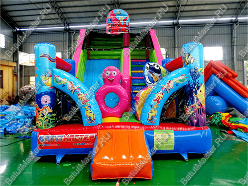 Батут-горка "Приключения рыбки" 7*5*6 м