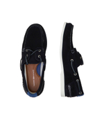 Кожаные мокасины th boat shoe core suede Tommy Hilfiger - темно-синий(FM0FM04505)