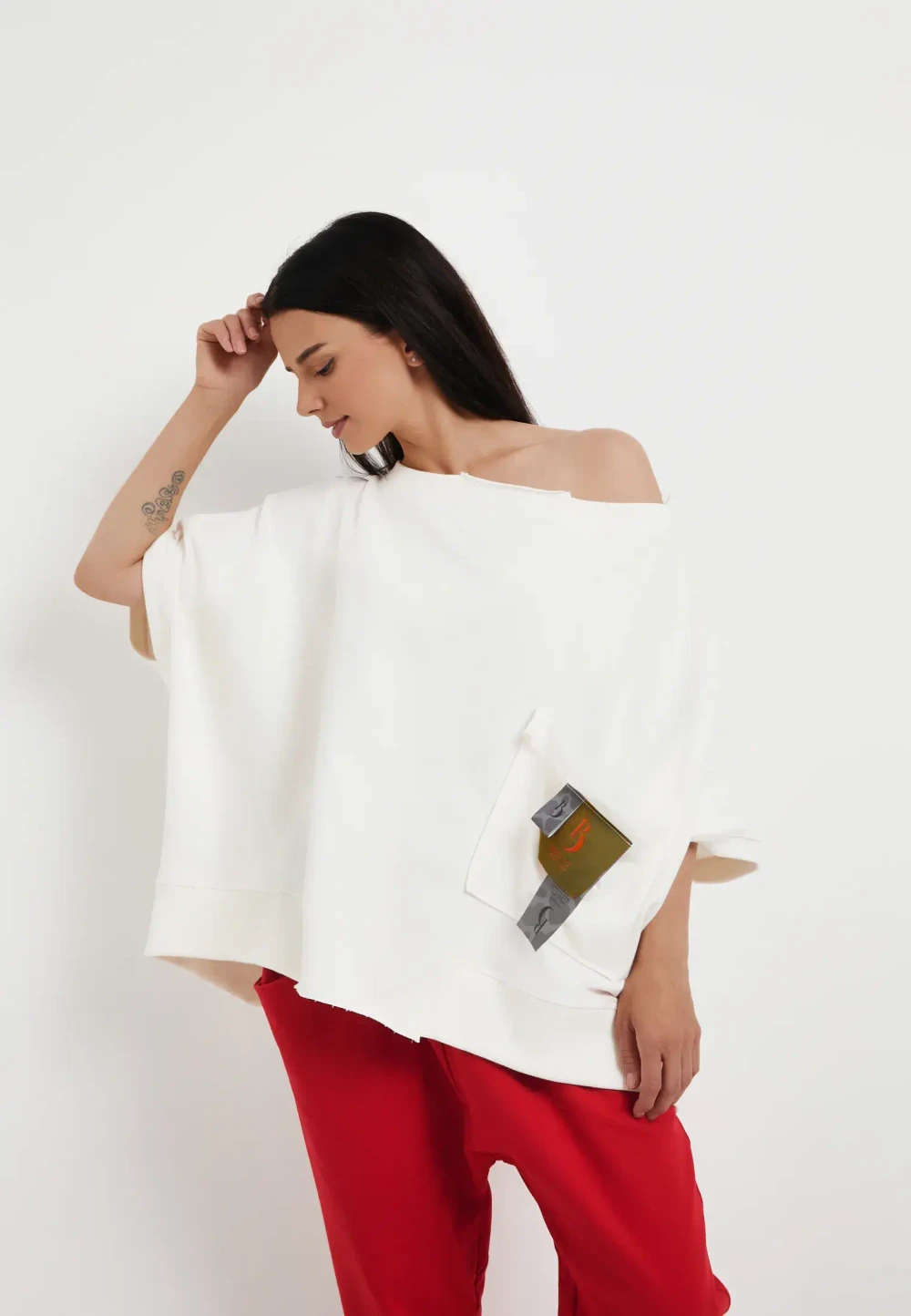 Футболка Летучая мышь белый