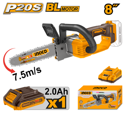 Аккумуляторная цепная пила INGCO CGSLI20851 20 В 1x2 Ач