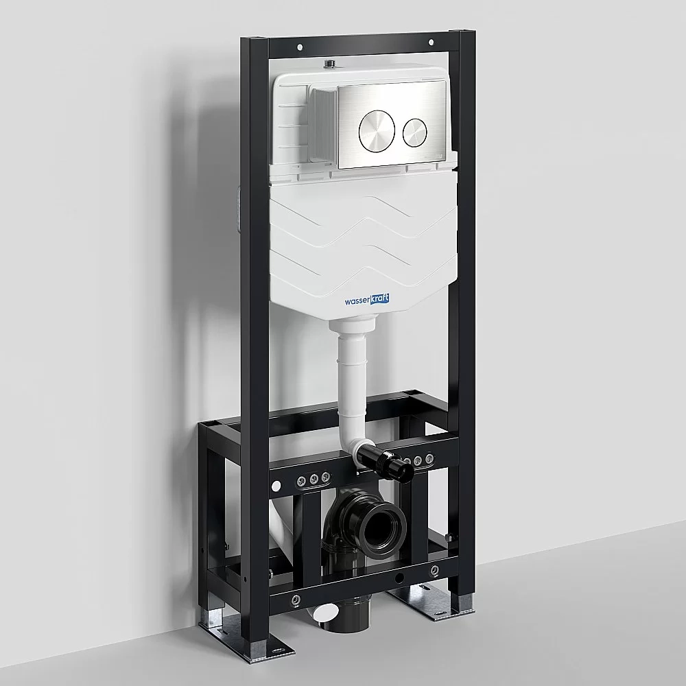 Инсталляция для унитаза WasserKraft Dill 61TLT.010.ME.BN02 с кнопкой никель