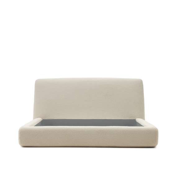 Кровать Martina со съемным чехлом из бежевого букле под матрас 180х200 см