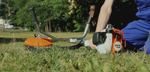 Триммер STIHL FS55 бензиновый, ширина скашивания 55см, полная комплектация с катушкой и ножом ОРИГИНАЛ
