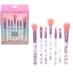 Кисти для макияжа 7шт «ДИ МАРКО», розовые блестки, 16*20см/19,5см