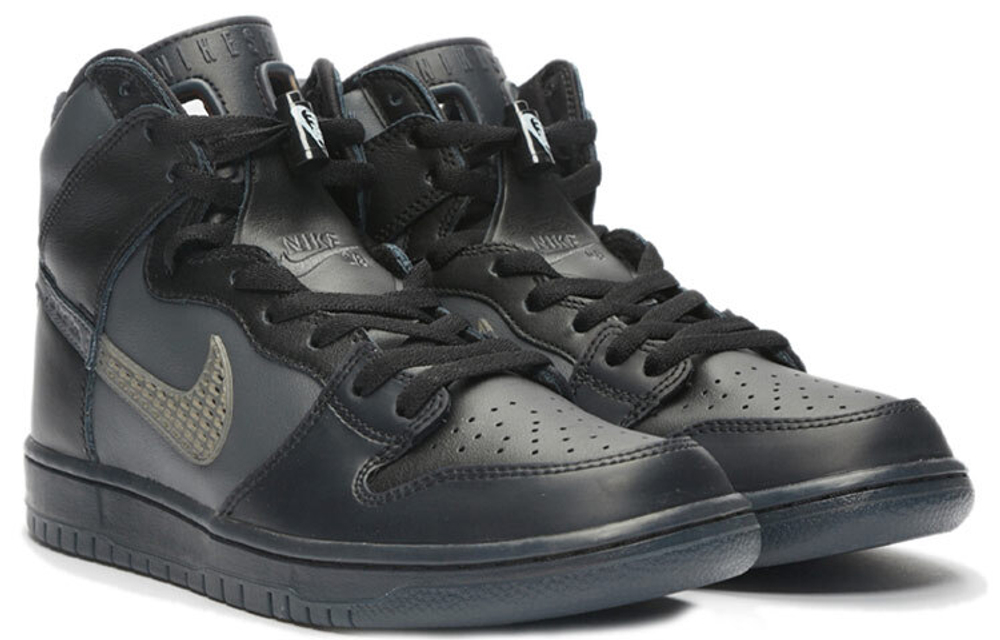 FPAR x Nike Dunk SB Pro Toru Nishiyama trendy high-top sneakers for men and women in the same style black and gray