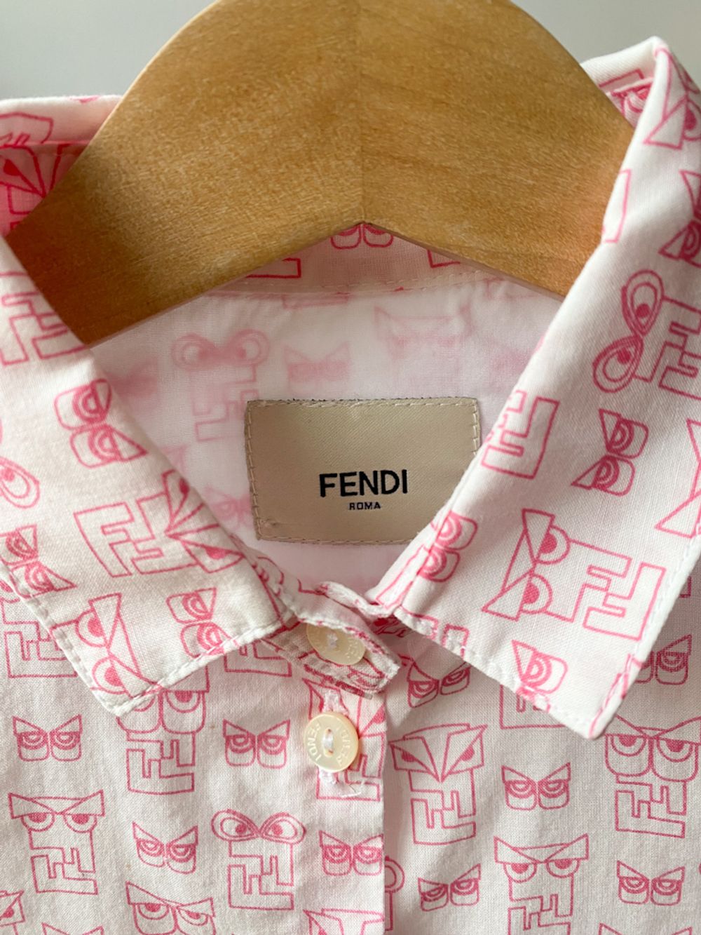 Хлопковая блузка Fendi, 110